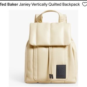 Ted Baker Cream Quilted Backpack